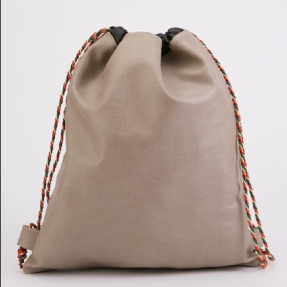 Drawstring Rope Backpacks/ Pleather - Picture 4 of 5